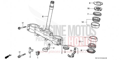 STEERING STEM XR250RS de 1995